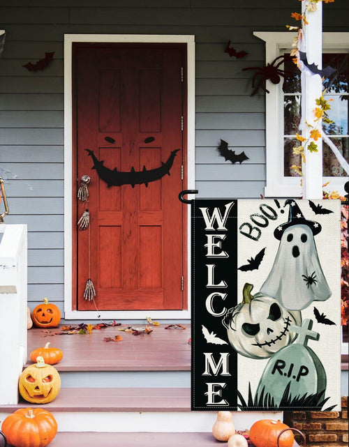Load image into Gallery viewer, Artscope Halloween Ghost Garden Flag 12x18 Inch Double Sided Polyester
