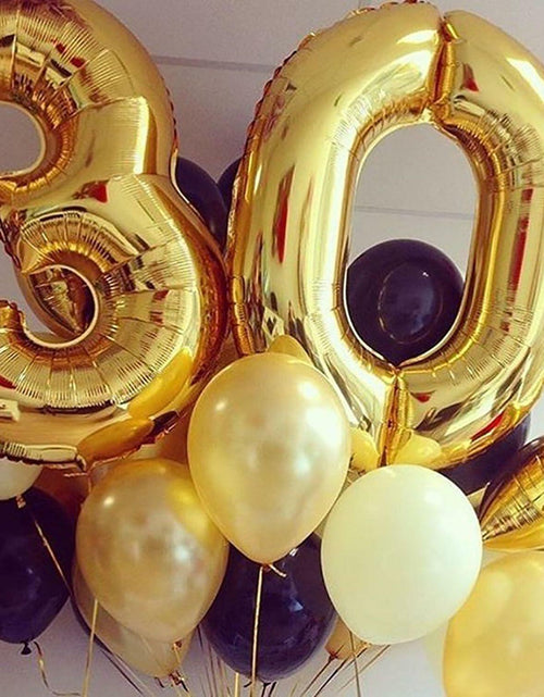 Load image into Gallery viewer, KALOR 40 Inch Gold Number 8 Mylar Foil Balloon Birthday Party Decoration
