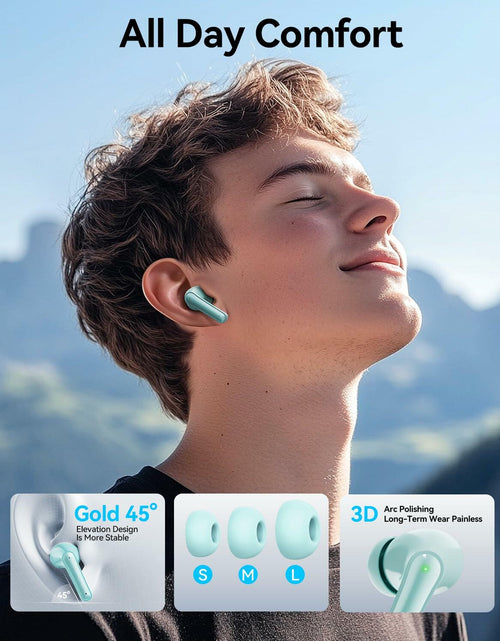 Load image into Gallery viewer, HUIFU Wireless Bluetooth Earbuds 40H Playtime IPX7 Waterproof Mint
