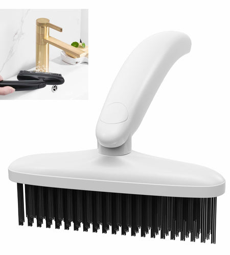 TQRR 360° Rotating Hard Bristle Cleaning Brush White 1 Count