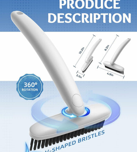 TQRR 360° Rotating Hard Bristle Cleaning Brush White 1 Count