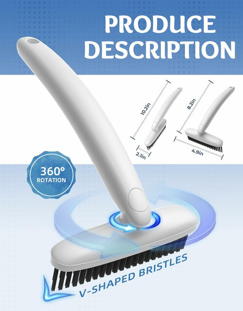 Load image into Gallery viewer, TQRR 360° Rotating Hard Bristle Cleaning Brush White 1 Count
