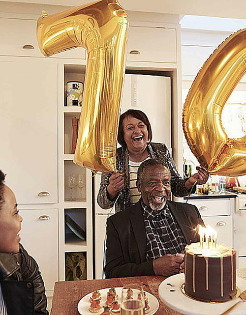 Load image into Gallery viewer, KALOR 40 Inch Gold Number 8 Mylar Foil Balloon Birthday Party Decoration
