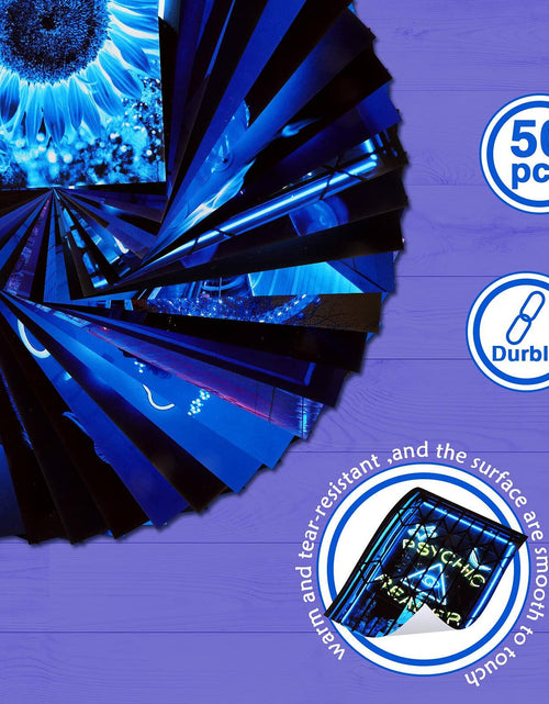 Load image into Gallery viewer, Ctosree 50 Pcs Blue Neon Wall Collage Kit 4x6 Inches Indie Room Decor
