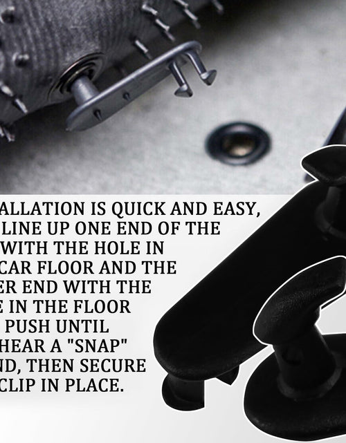 Load image into Gallery viewer, Tobenbone Car Floor Mat Clips Fixing Hooks Clamp Carpet Fasteners Black
