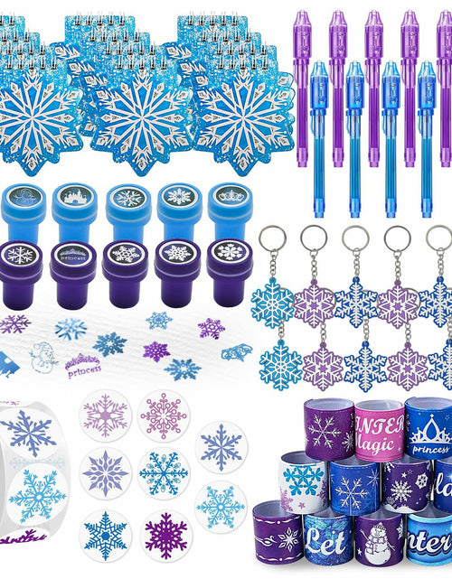Load image into Gallery viewer, U-PTYTM Snowflake Birthday Party Favors Set Kids Girl Winter 12pcs Purple Blue
