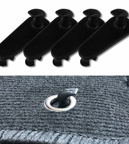 Tobenbone Car Floor Mat Clips Fixing Hooks Clamp Carpet Fasteners Black