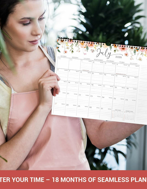 Load image into Gallery viewer, 36AQUA Floral Wall Calendar 2025-2026 11x14" 18-Month Thick Paper
