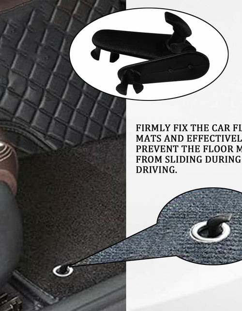 Load image into Gallery viewer, Tobenbone Car Floor Mat Clips Fixing Hooks Clamp Carpet Fasteners Black
