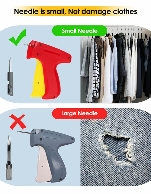 Load image into Gallery viewer, HUIJUTCHEN Mini Stitch Gun for Clothes with 2 Needles 1500 Black &amp; White
