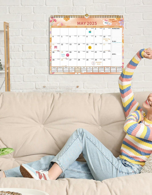 Load image into Gallery viewer, EYROZILL 2025 Wall Calendar Planner Hanging Spiral Bound Magnetic Pet 15x12
