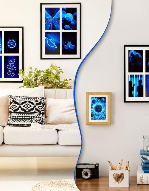 Load image into Gallery viewer, Ctosree 50 Pcs Blue Neon Wall Collage Kit 4x6 Inches Indie Room Decor
