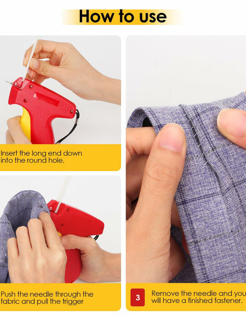 Load image into Gallery viewer, HUIJUTCHEN Mini Stitch Gun for Clothes with 2 Needles 1500 Black &amp; White
