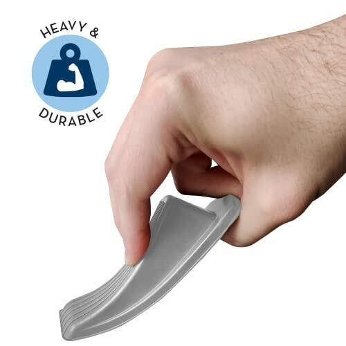 Load image into Gallery viewer, S&amp;T INC. Heavy Duty Rubber Door Stopper Grey 4.8x2.2x1.3in 4 Pack
