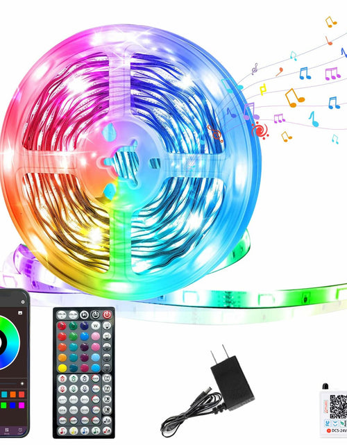 Load image into Gallery viewer, GANZQH RGB Strip Lights 15.20FT USB Powered Smart App Remote Control Multicolor
