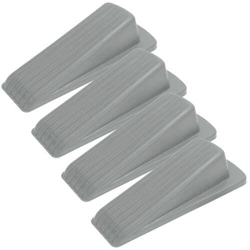 Load image into Gallery viewer, S&amp;T INC. Heavy Duty Rubber Door Stopper Grey 4.8x2.2x1.3in 4 Pack
