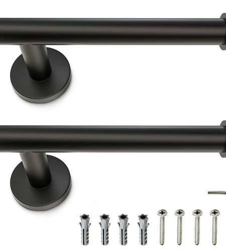 SAYONEYES Matte Black SUS304 Stainless Steel Toilet Paper Holder 2 Pack