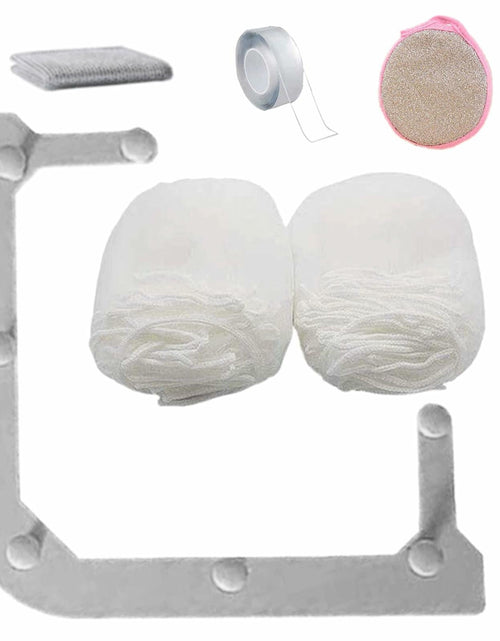 Load image into Gallery viewer, HiBD Kitchen Sink Triangle Tri-Holder Strainer Gray Rack 100PCS Mesh Bags
