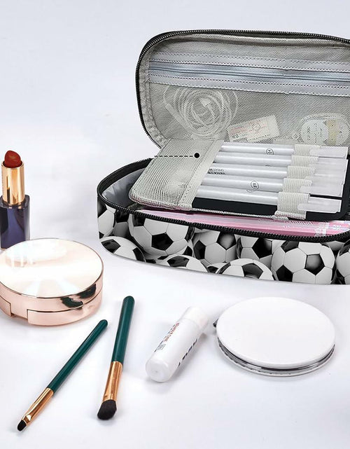Load image into Gallery viewer, Soccer Pen Holder Case Multifunction Storage Pouch with Zipper Large Capacity
