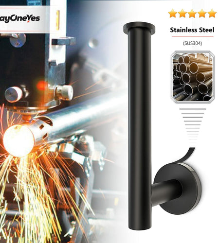 SAYONEYES Matte Black SUS304 Stainless Steel Toilet Paper Holder 2 Pack