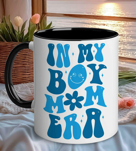 [Like New] CHIMCHICHCHOE Boy Mom Era Coffee Mug Multicolor Accent 11 OZ Ceramic
