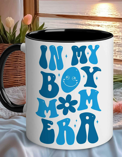Load image into Gallery viewer, [Like New] CHIMCHICHCHOE Boy Mom Era Coffee Mug Multicolor Accent 11 OZ Ceramic
