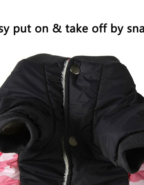 Load image into Gallery viewer, Vecomfy Warm Dog Coat Small Waterproof Fleece Lined Puppy Jacket Pink Camo
