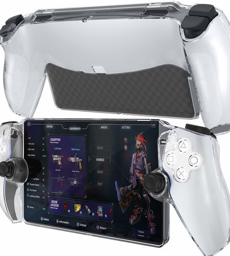[Like New] HEYSTOP PS5 Controller Case Clear Grip Cover w/ Screen Protector & Caps