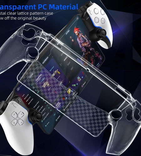 [Like New] HEYSTOP PS5 Controller Case Clear Grip Cover w/ Screen Protector & Caps