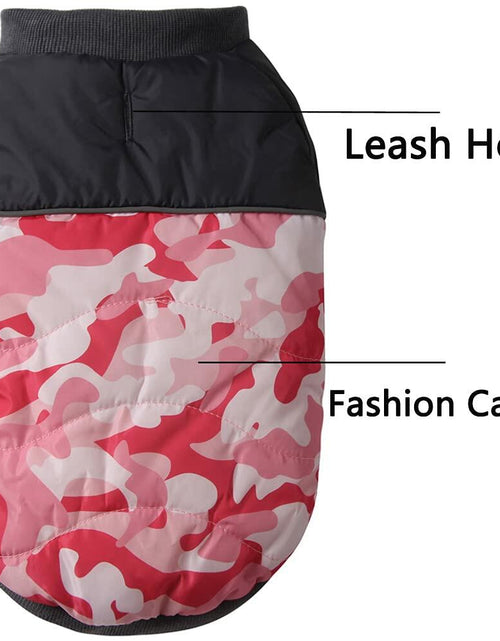 Load image into Gallery viewer, Vecomfy Warm Dog Coat Small Waterproof Fleece Lined Puppy Jacket Pink Camo
