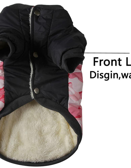 Load image into Gallery viewer, Vecomfy Warm Dog Coat Small Waterproof Fleece Lined Puppy Jacket Pink Camo
