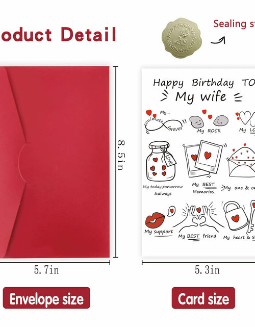 Load image into Gallery viewer, Detuca Birthday Card for Wife Fiancée Girlfriend Romantic Cute DTK-28
