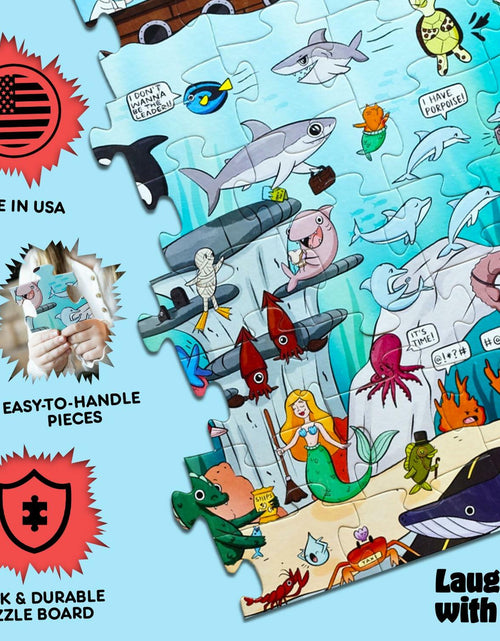 Load image into Gallery viewer, Laugh with Life Under The Sea Joke Puzzle 72pcs Ocean Life 24x36 Multi-Color
