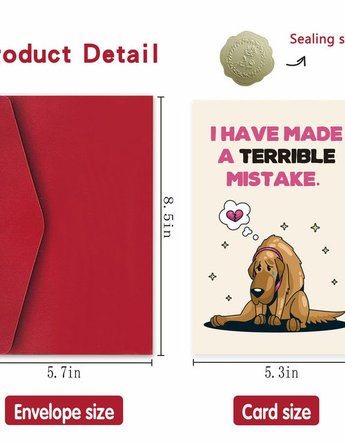Load image into Gallery viewer, Detuca I'm Sorry Greeting Card Funny Apology Card for Her Him
