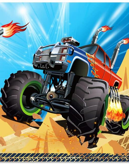 Load image into Gallery viewer, OXYLIPO Monster Truck Dessert Napkins 40pcs 13x13in 3-Ply Paper Party
