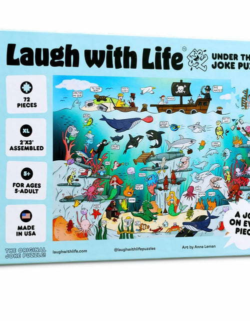 Load image into Gallery viewer, Laugh with Life Under The Sea Joke Puzzle 72pcs Ocean Life 24x36 Multi-Color
