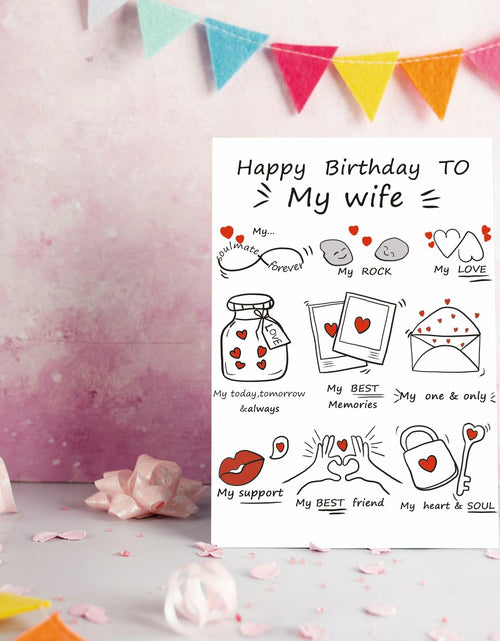Load image into Gallery viewer, Detuca Birthday Card for Wife Fiancée Girlfriend Romantic Cute DTK-28
