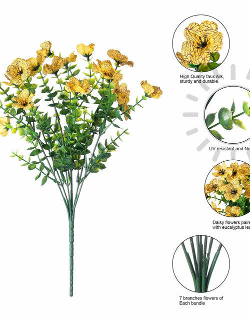Load image into Gallery viewer, florisso Artificial Fall Mums Outdoor Decoration Orange Yellow 12 Bundles
