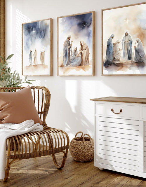 Load image into Gallery viewer, KERAXL Jesus Canvas Wall Art Christian Religious Decor 8x12in Set of 3
