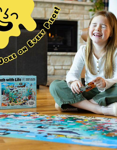 Load image into Gallery viewer, Laugh with Life Under The Sea Joke Puzzle 72pcs Ocean Life 24x36 Multi-Color
