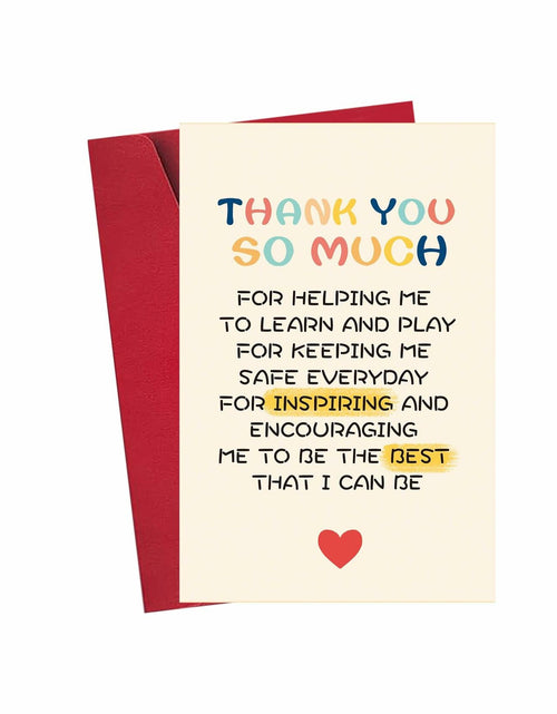 Load image into Gallery viewer, Detuca Best Teacher Thank You Card Gift from Students Funny Appreciation
