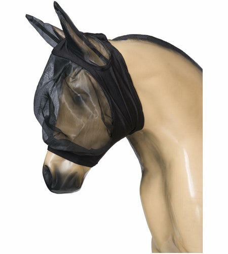 Tough 1 Fly Mask with Ears, Black, Miniature Size