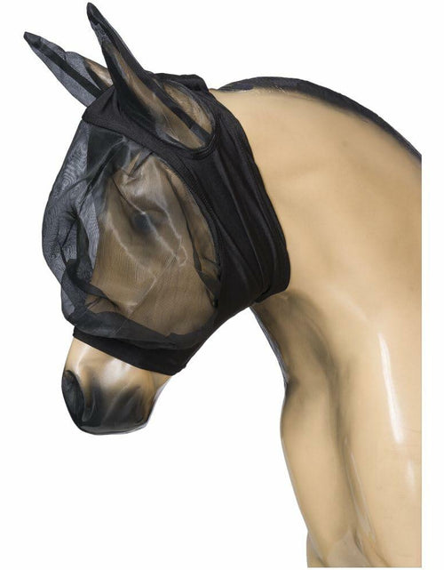 Load image into Gallery viewer, Tough 1 Fly Mask with Ears, Black, Miniature Size
