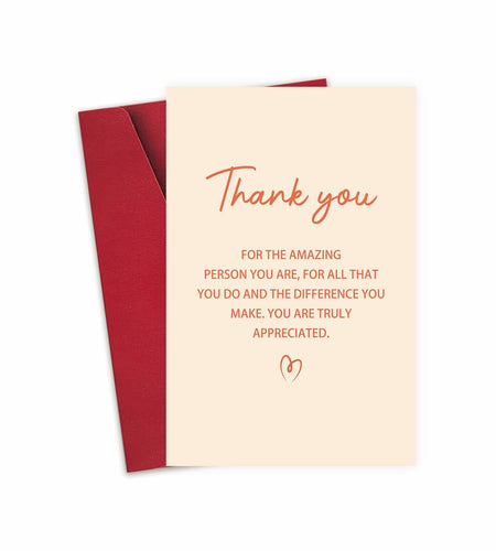 Detuca Thank You Card for Men Women Appreciation Gift Color DTK-81 Style DTK-81