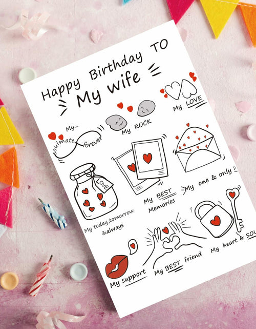 Load image into Gallery viewer, Detuca Birthday Card for Wife Fiancée Girlfriend Romantic Cute DTK-28

