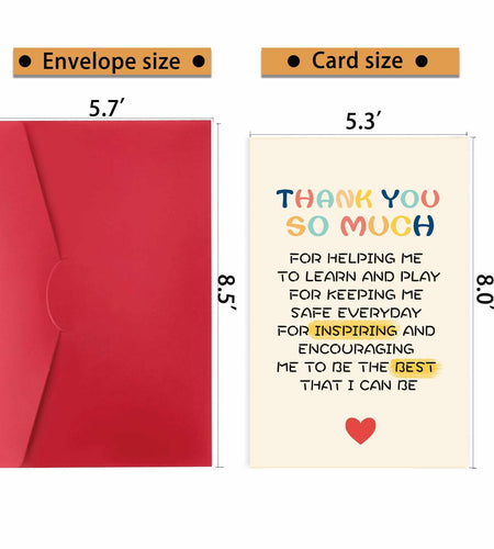 Detuca Best Teacher Thank You Card Gift from Students Funny Appreciation