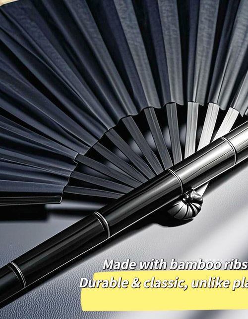 Load image into Gallery viewer, Grombolar Upgraded Hand Fan Foldable Line Dance Popping 13in Flashing Rose Red
