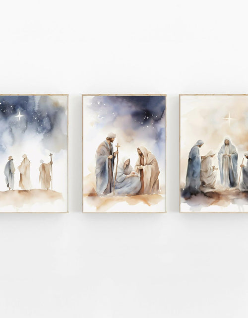 Load image into Gallery viewer, KERAXL Jesus Canvas Wall Art Christian Religious Decor 8x12in Set of 3
