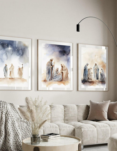 Load image into Gallery viewer, KERAXL Jesus Canvas Wall Art Christian Religious Decor 8x12in Set of 3
