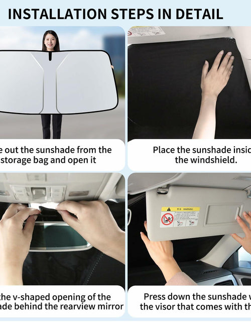 Load image into Gallery viewer, COFSODI Car Windshield Sunshade Double Thickened UV Protection Black
